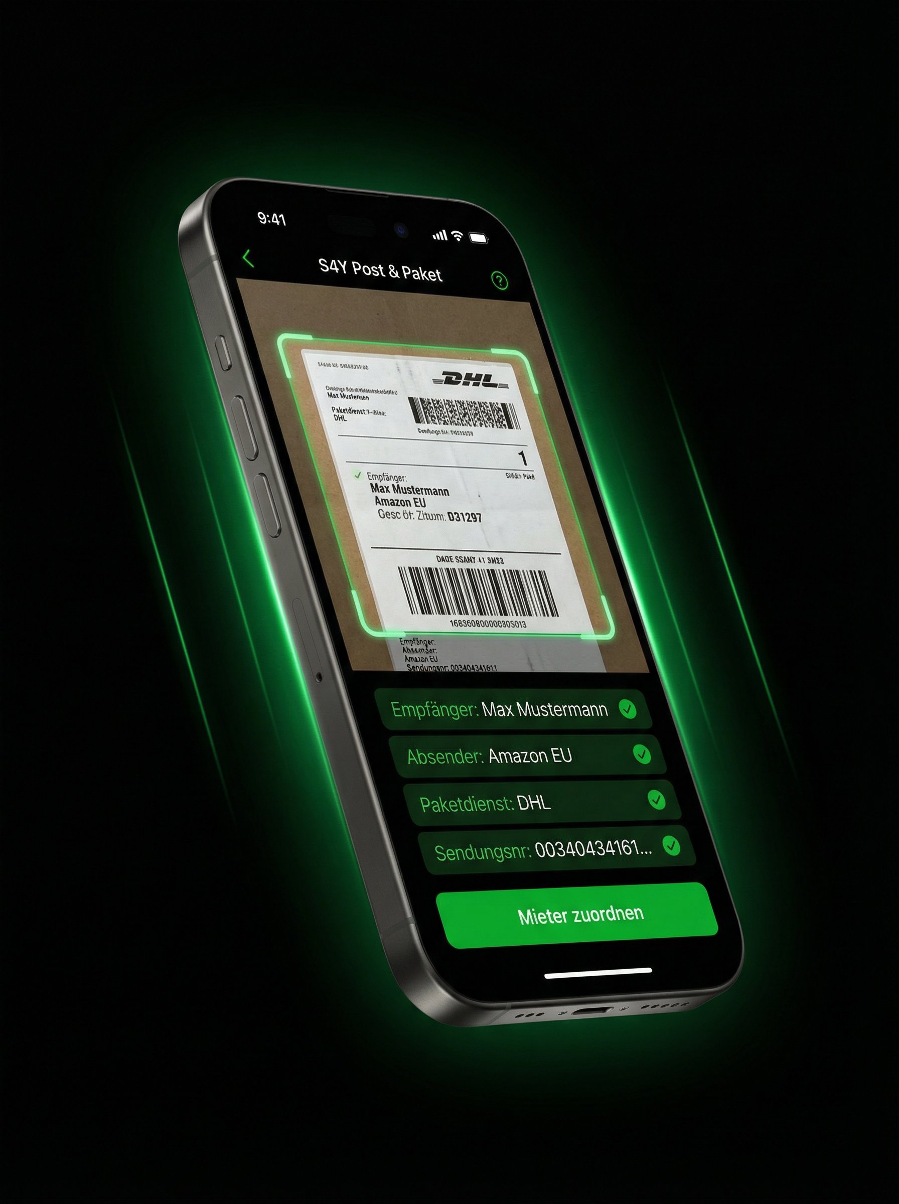 S4Y Post & Paket App - Smartphone Mockup